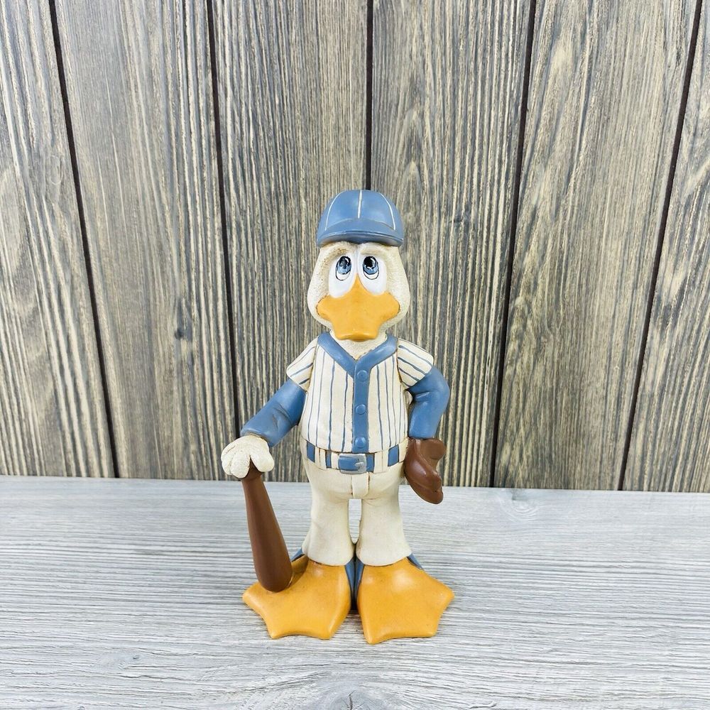 Vintage Ceramic Baseball Duck Figure Clay Magic Ceramic Figure